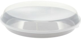 Plastikowa miska EH Serving z pokrywką 35,5 x 8,5cm, szara