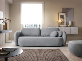 Masseno Sofa AMICO z funkcją spania i pojemnikiem na pościel, Rozkładana sofa - Szary, ARAGON 93