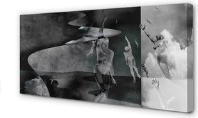 Zdjęcie na płótnie Ludzie pod Czarnym Niebem