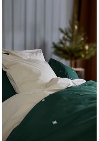 Beżowa pościel jednoosobowa z perkalu bawełnianego 140x200 cm Christmas Fable – JUNA