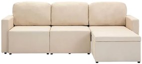 Rozkładana sofa modułowa ciemnokremowa - Odi 4Q