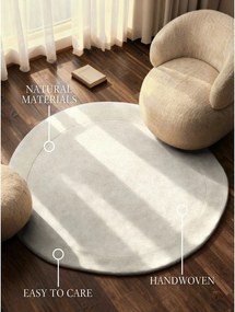 Kremowy okrągły dywan z mieszanki wełny tkany ręcznie ø 160 cm Kari Organic – Villeroy&amp;Boch