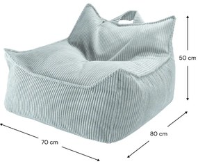Miętowy sztruksowy dziecięcy worek do siedzenia Chair – Wigiwama
