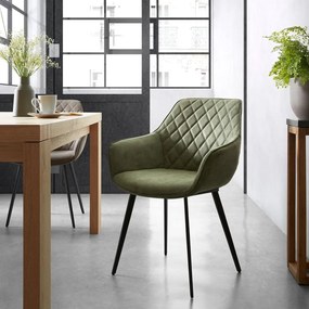 Krzesła z imitacji skóry w kolorze khaki zestaw 2 szt. Amira – Kave Home
