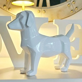 Geometryczna rzeźba psa