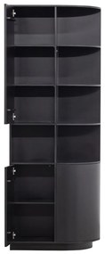 Czarny regał modułowy z litego drewna sosnowego 196x210 cm Finca – WOOOD