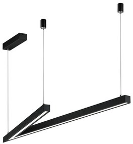 Czarna lampa wisząca LED ze sterowaniem głosowym/mobilną aplikacją i metalowym kloszem Cicanto – CINQUE