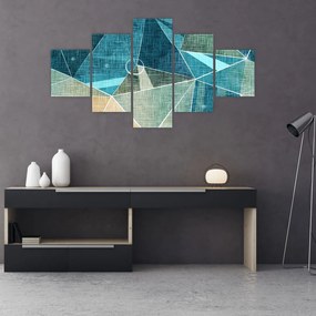 Obraz - Turkusowa abstrakcja (125x70 cm)