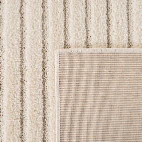 Dywan nowoczesny 3D Art kremowy Kwadraty koło 200 cm x 200 cm