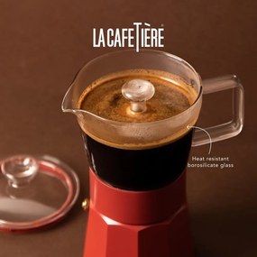 Czerwona kawiarka ze stali nierdzewnej 0,29 l La Cafetiere Verona – Kitchen Craft