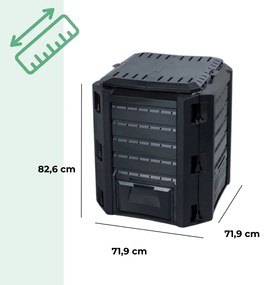 Prosperplast Kompostownik ogrodowy - Compogreen 380 l czarny
