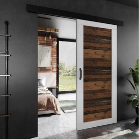 Drzwi przesuwne PALADIO 1 z maskownicą biały i Old Style 106 cm