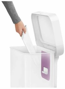 Simplehuman Pedałowy kosz na śmieci 45 l, srebrny, 45 l