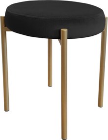 Taboret DIOR stelaż metalowy tkanina Welur : Kolor Stelaża - Złoty, Kolor tkaniny - VELVET - MG19, Typ tkaniny - Velvet