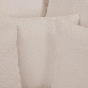 Beżowy narożnik z materiału bouclé (prawostronny) Ariella – Ropez