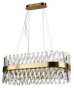 LED ściemnialny kryształowy żyrandol na linkę LED/90W/230V + DO