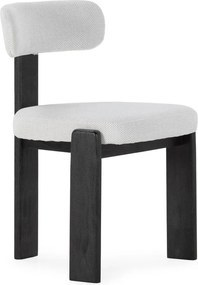 Czarne/jasnoszare tapicerowane krzesła zestaw 2 szt. Nadia – MOME