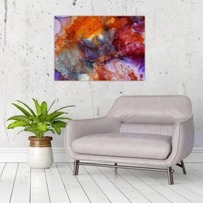 Obraz na szkle - Abstrakcyjna sztuka tuszu (70x50 cm)