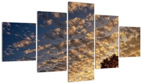 Obraz - palmy pośród chmur (125x70 cm)