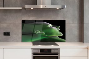 Panel szklany do Kuchni Portret w Zielonym Świetle