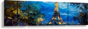 Obraz - Obraz olejny przedstawiający wieżę Eiffla (170x50 cm)