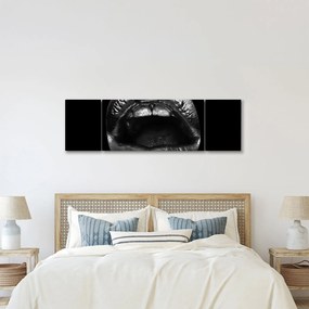 Obraz - Błyszczące usta (170x50 cm)