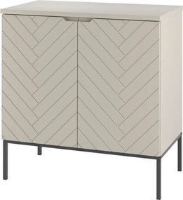 Szafka pod umywalkę nablatową Aspen 08, cashmere/czarny, 80 cm - zestaw 1