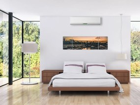 Obraz - miasto portowe (170x50 cm)