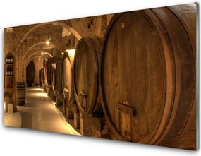 Panel nad blat kuchenny Drewniane Beczki W Starym Stylu