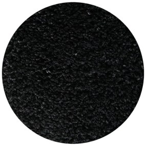 Dywan shaggy Best czarny 200 cm x 200 cm koło