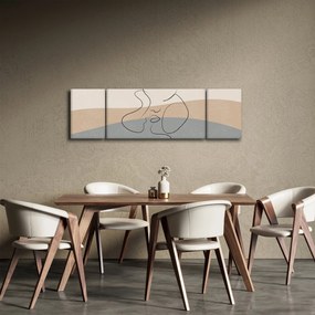 Obraz - Line art kiss (170x50 cm)