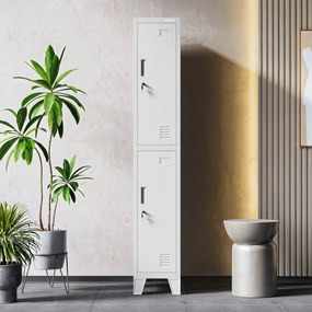 Szafka BHP ubraniowa pracownicza: szara BARTEK 1 Plus