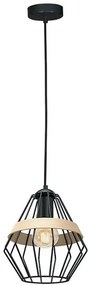 Loftowa lampa wisząca czarna - K549-Emeli