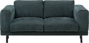 Kanapa  2-osobowa z zielonej tkaniny szenilowej DEMBOLA