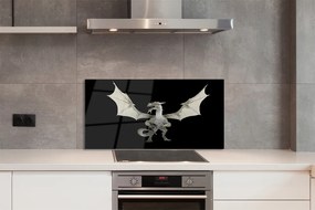 Panel Kuchenny Szklany Legendarny Biały Smok