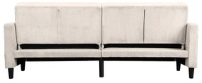 Biała sztruksowa rozkładana sofa 82 cm Hartford – Støraa