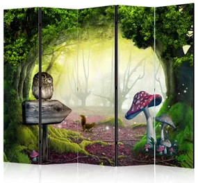 Parawan jednostronny Dla dzieci 225x172 cm 5-częściowy zielony ARTGEIST B