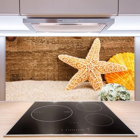 Szkło Dekoracyjne do Kuchni Skarby Morza Na Piasku