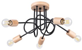 Żyrandol EMBER 5 czarny SOLLUX  LIGHTING