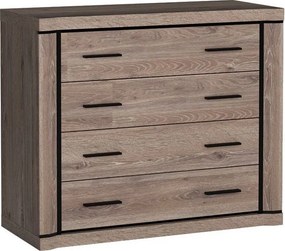 Komoda MALAGA 107 cm do Salonu Sypialni Brązowy