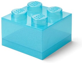 Jasnoniebieski plastikowy pojemnik dziecięcy 25x25x18 cm – LEGO®