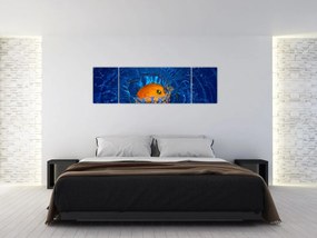 Obraz - pomarańcza w wodzie (170x50 cm)