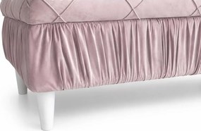 Elegancki tapicerowany podnóżek Cherry 90 cm z funkcją schowka i opcją personalizacji