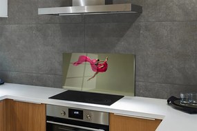 Szklany Panel Szpagat Baletowy z Różowym Tiulem