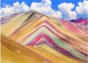 Obraz - Rainbow Mountain, Peru (70x50 cm)