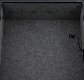 Szafa akustyczna do biura i szkoły Sally MentalBox, 115 x 40 x 185 cm, antracyt/ciemnoszary