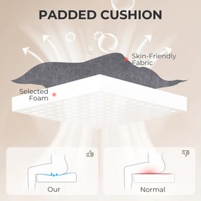 HOMCOM Ergonomiczny fotel biurowy z funkcją masażu, 4 punkty masażu, fotel z wysokim oparciem typu butterfly, szerokie siedzisko, szary aksamit | Aosom PL