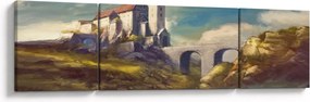 Obraz - Średniowieczny zamek (170x50 cm)