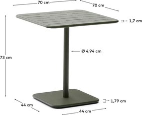 Stalowy stół ogrodowy 70x70 cm Brai – Kave Home