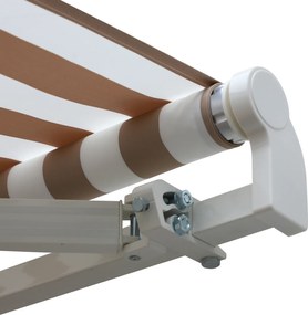 Outsunny Markiza z korbą, przegubowym ramieniem, montaż ścienny, aluminium, beżowa, 3x2,5m | Aosom PL